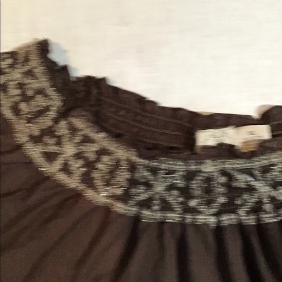 Women’s size XL cap sleeves 100% cotton top / blouse pullover decorative neck - Picture 2 of 10